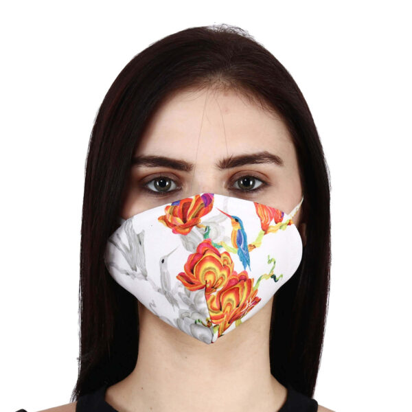 HAZELGLOW BASICS Beautiful Designer Fabric Face Mask with Ear Loops Reusable & Washable V