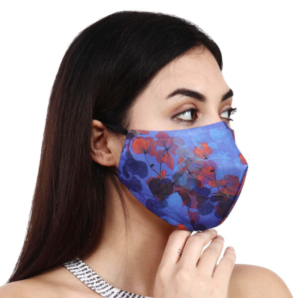HAZELGLOW BASICS Beautiful Designer Fabric Face Mask with Ear Loops Reusable & Washable VIII