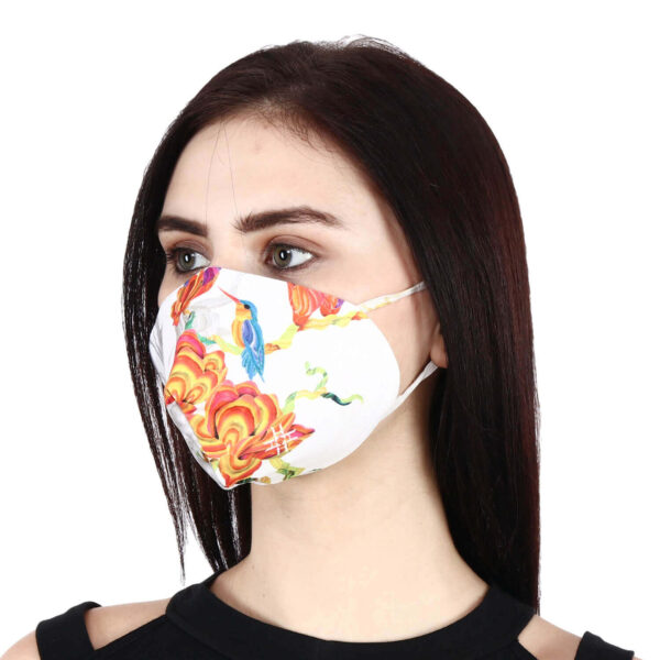 HAZELGLOW BASICS Beautiful Designer Fabric Face Mask with Ear Loops Reusable & Washable V