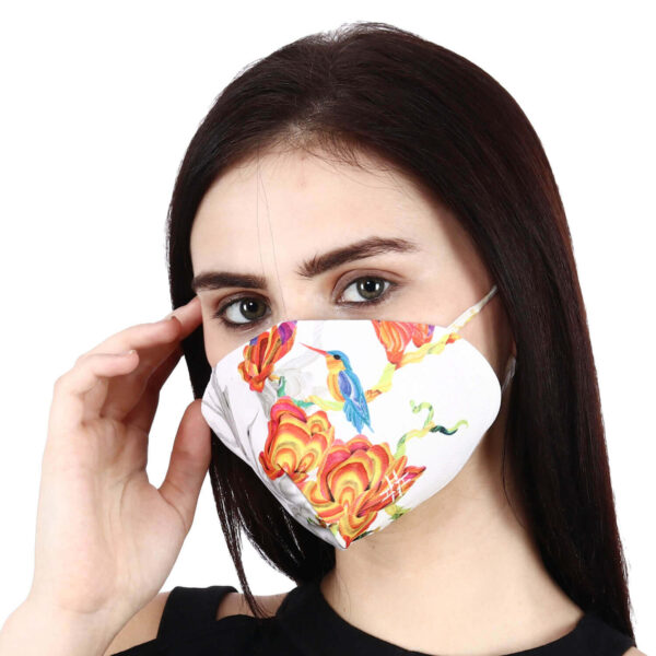 HAZELGLOW BASICS Beautiful Designer Fabric Face Mask with Ear Loops Reusable & Washable V