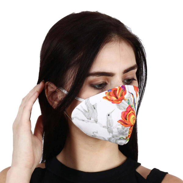 HAZELGLOW BASICS Beautiful Designer Fabric Face Mask with Ear Loops Reusable & Washable V