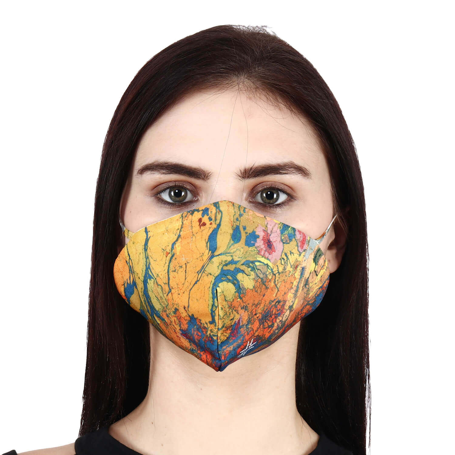 HAZELGLOW BASICS Beautiful Designer Fabric Face Mask with Ear Loops Reusable & Washable III