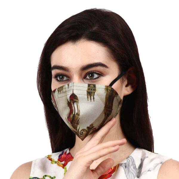 Beautiful Designer Unisex Fabric Face Mask with Ear Loops for Men Women Girl & Kids Reusable & Washable Hazelglow Basics IMG_4136 HAZELGLOW BASICS Beautiful Designer Silk Fabric Face Mask with Ear Loops