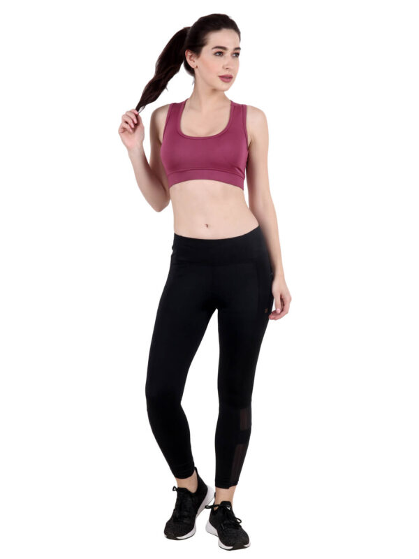 Maroon color Active Wear Sporty Top D-3 hazelglow