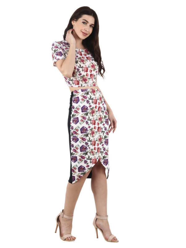 Crop Top Blouse Designer Floral Print Women & Girls D-3 hazelglow