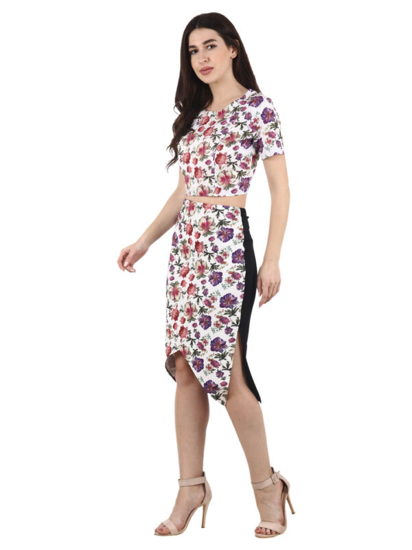 Crop Top Blouse Designer Floral Print Women & Girls D-3 hazelglow