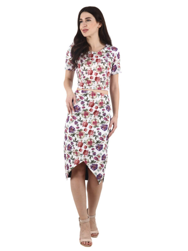 hazelglow Basics Designer Florel Print Asymmetric Skirt 1 - 3 Asymmetric Skirt Designer Florel Print D-4 hazelglow