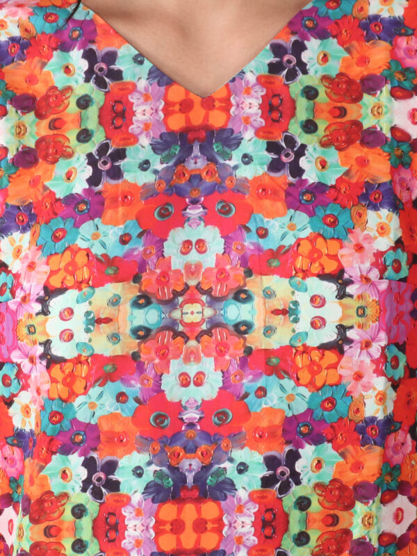 Grace Tunic Dress for Women & Girls Designer Print D-4 by hazelglow