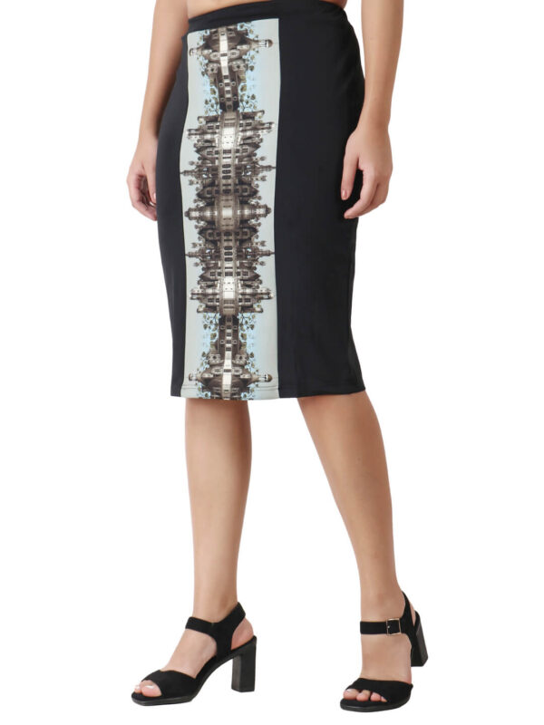 Designer Print Pencil Skirt for Girls D-7 hazelglow