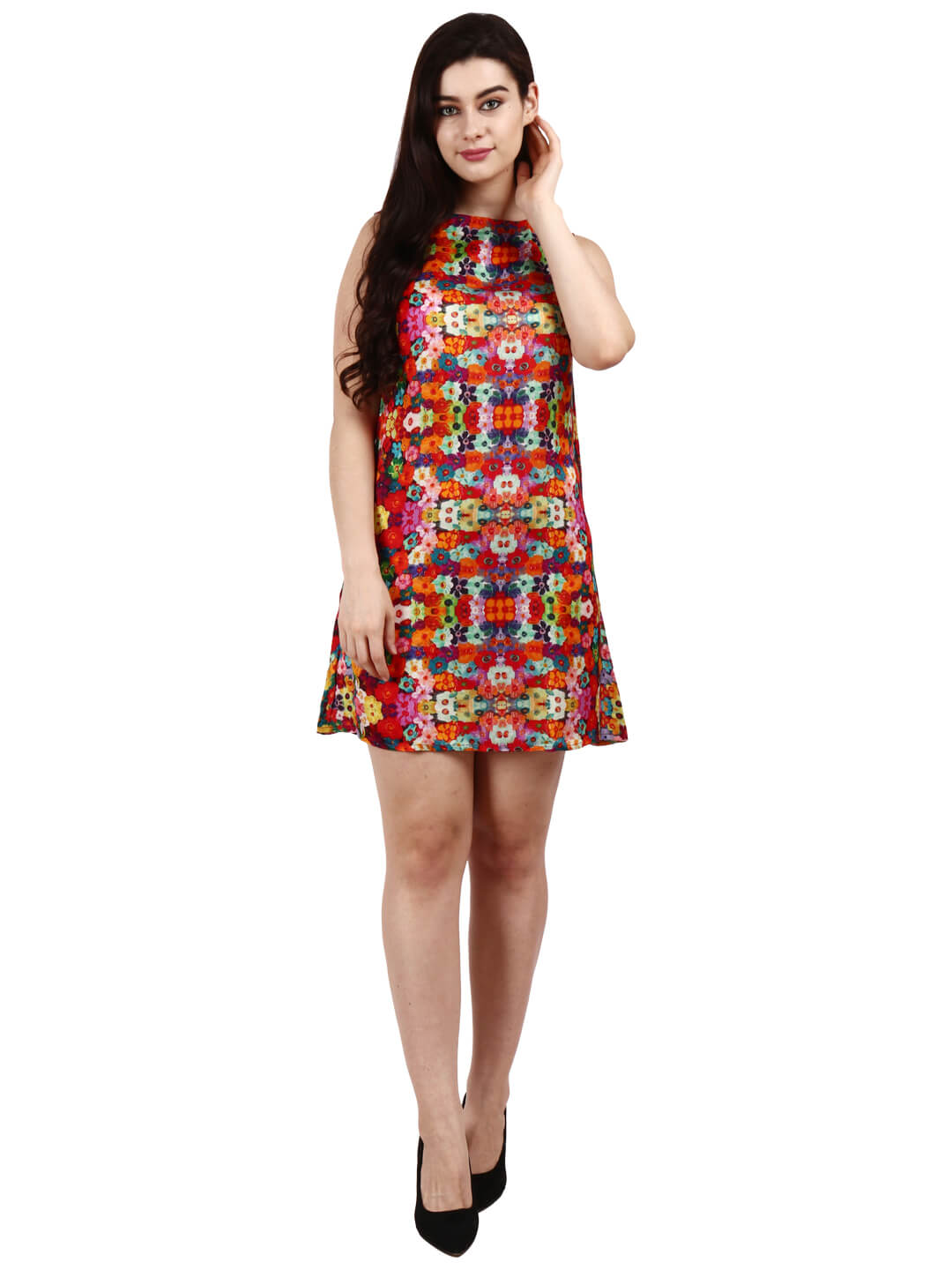 Flower Print Tunic Dress,