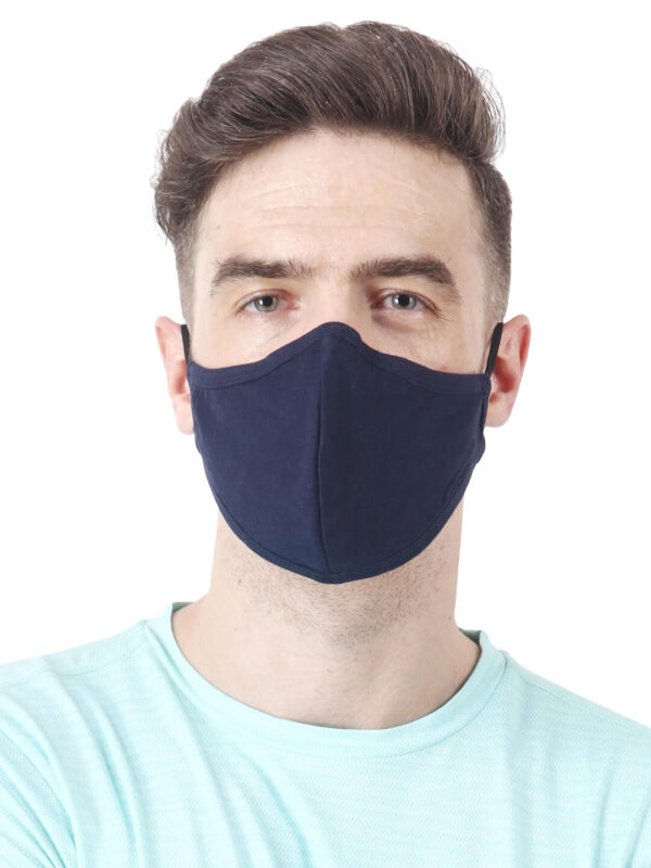 hazelglow Basics Unisex face mask 2 - 1 Unisex Face Mask with Ear Loops Reusable & Washable Set of 3 Colors HAZELGLOW