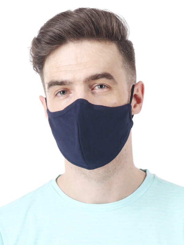 hazelglow Basics Unisex face mask 2 - 2 Unisex Face Mask with Ear Loops Reusable & Washable Set of 3 Colors HAZELGLOW