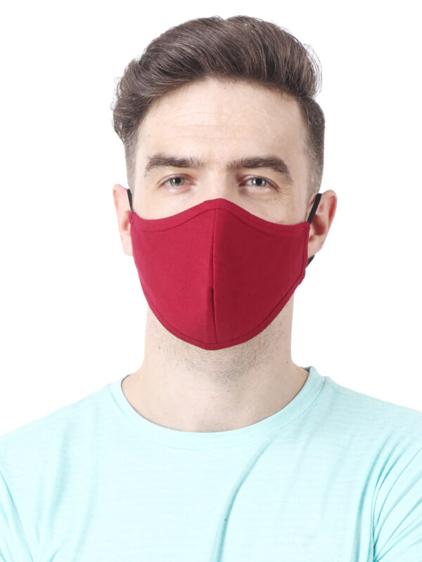 hazelglow Basics Unisex face mask 3 - 1 Unisex Face Mask with Ear Loops Reusable & Washable Set of 3 Colors HAZELGLOW