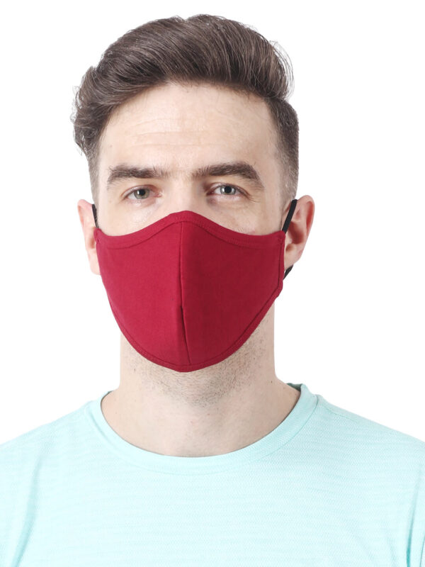 hazelglow Basics Unisex face mask 3 - 2 Unisex Face Mask with Ear Loops Reusable & Washable Set of 3 Colors HAZELGLOW