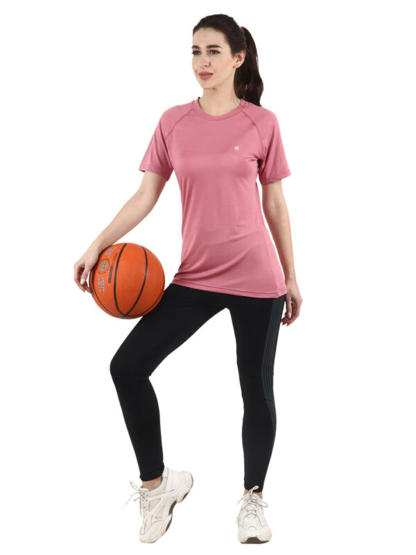Girls Half Sleeves T-Shirt D-1 hazelglow