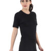 Black T-Shirt for Womens Regular Fit Half Sleeve D-4 hazelglow