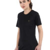 Black T-Shirt for Womens Regular Fit Half Sleeve D-4 hazelglow