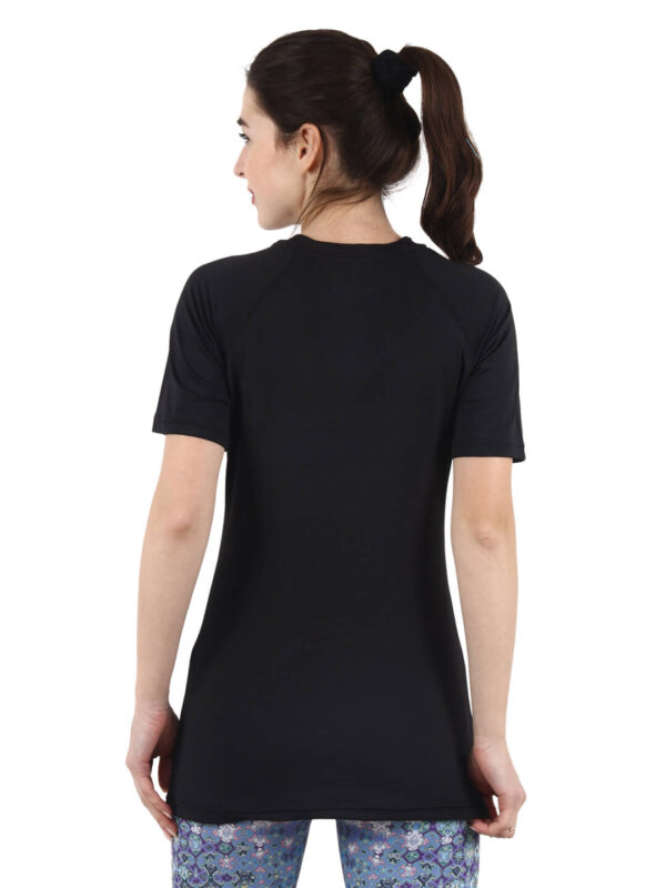 Black T-Shirt for Womens Regular Fit Half Sleeve D-4 hazelglow