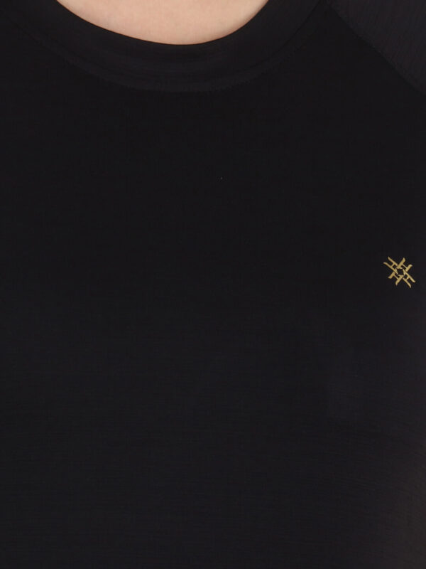 Black T-Shirt for Womens Regular Fit Half Sleeve D-4 hazelglow