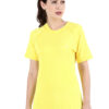 Yellow T-Shirt Womens Regular Fit Half Sleeves,