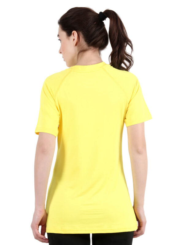 Yellow T-Shirt Womens Regular Fit Half Sleeves D-5 hazelglow