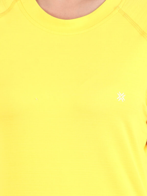 Yellow T-Shirt Womens Regular Fit Half Sleeves D-5 hazelglow