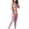Active Wear Designer Print Symphony Sporty Legging D-6 hazelglow