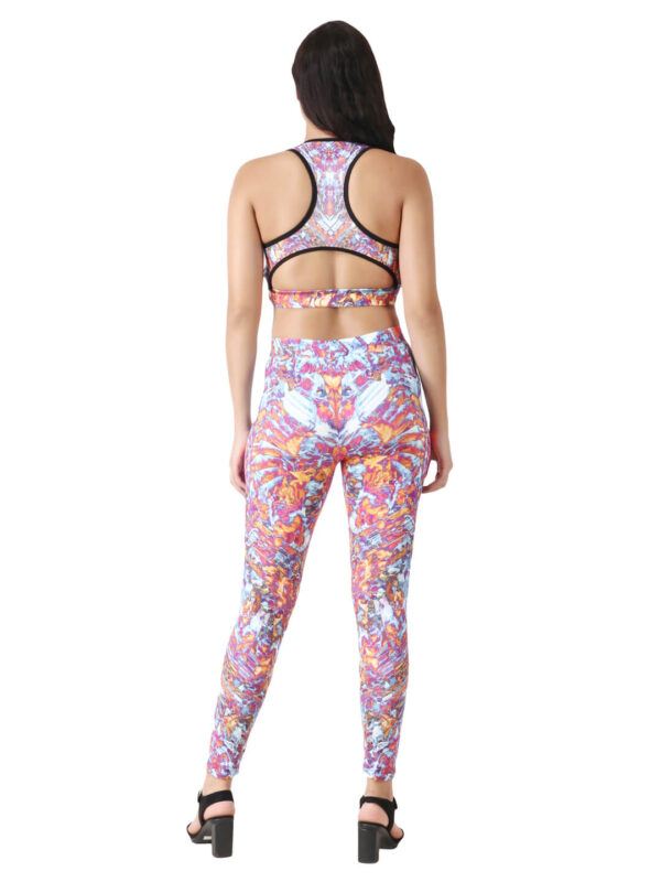 Active Wear Designer Print Symphony Sporty Legging D-6 hazelglow