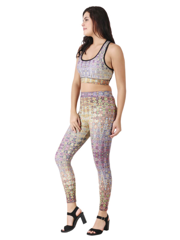 hazelglow basics Active Wear Designer Print Sporty Legging 7 - 2 Active Wear Legging Sporty Designer Print D-7 hazelglow