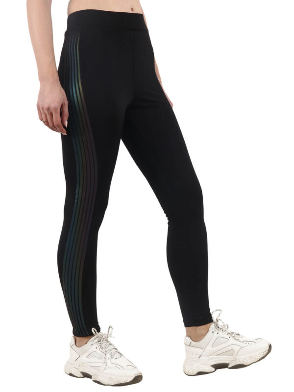 hazelglow basics Active Wear Sporty Legging (Jeggeing) with Reflector 2 - 2 Gym Wear Legging Reflector Print (Jegging) D-2 hazelglow
