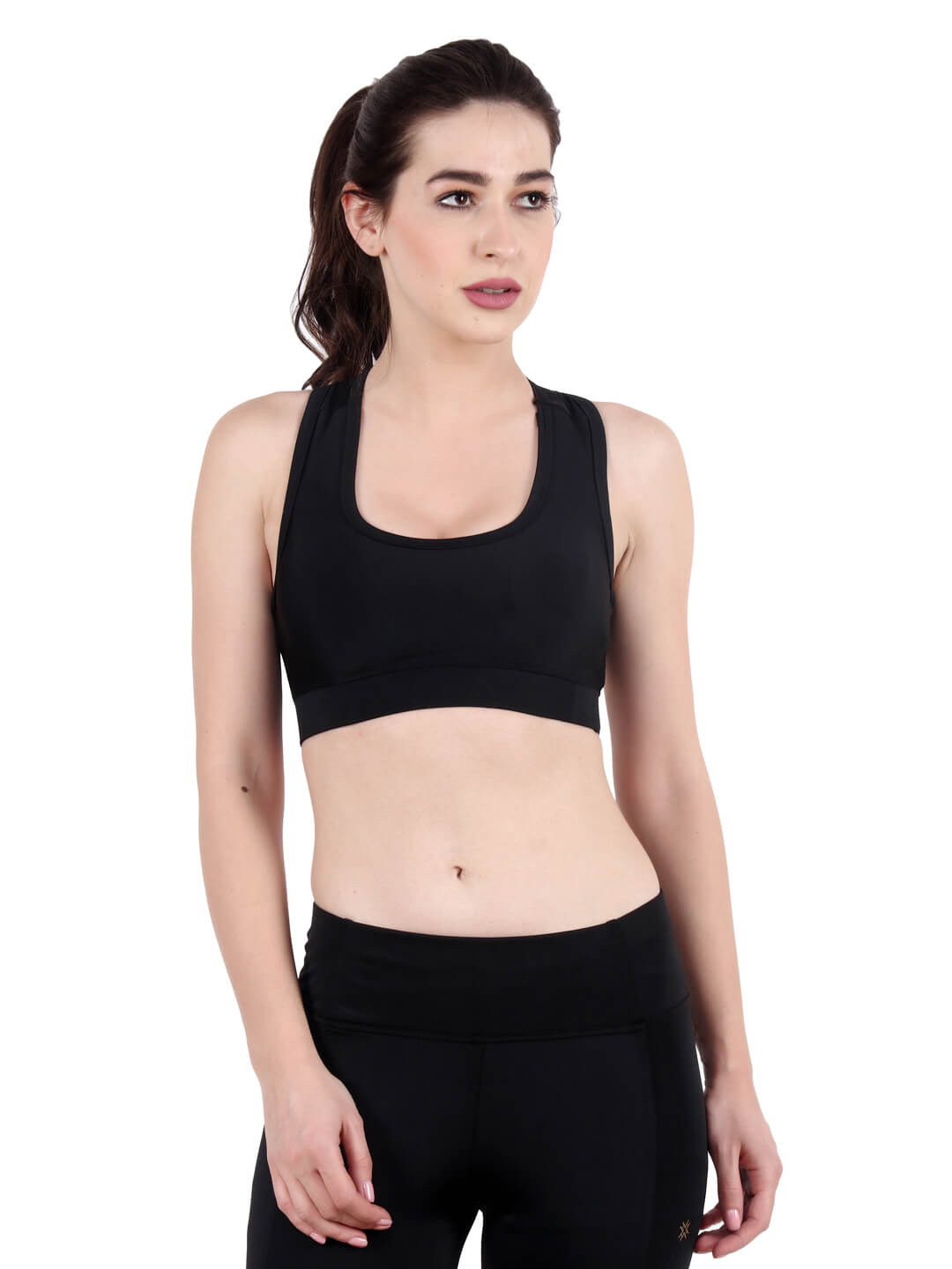 Black Active Wear Sporty Top