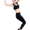 Black Active Wear Sporty Top D-2 hazelglow
