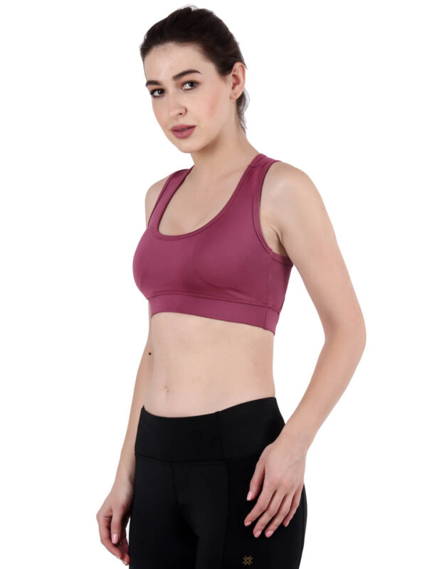 Maroon color Active Wear Sporty Top D-3 hazelglow