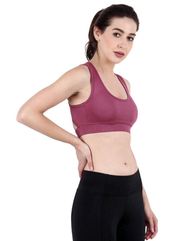 Maroon color Active Wear Sporty Top D-3 hazelglow