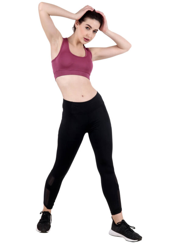 Maroon color Active Wear Sporty Top D-3 hazelglow
