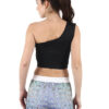 One Shoulder Sporty Top Reflector Print Active Wear D-1 hazelglow