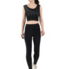 Reflector Print Active Wear Sporty Top D-5 hazelglow
