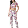 Floral Print Pant,Women's Designer Floral Print Trouser Pant