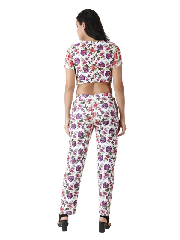 Floral Print Pant Designer Trouser D-6 hazelglow