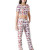 Floral Print Pant Designer Trouser D-6 hazelglow