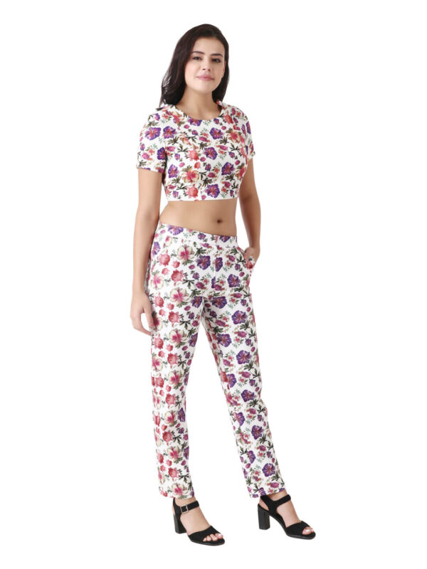 Floral Print Pant Designer Trouser D-6 hazelglow