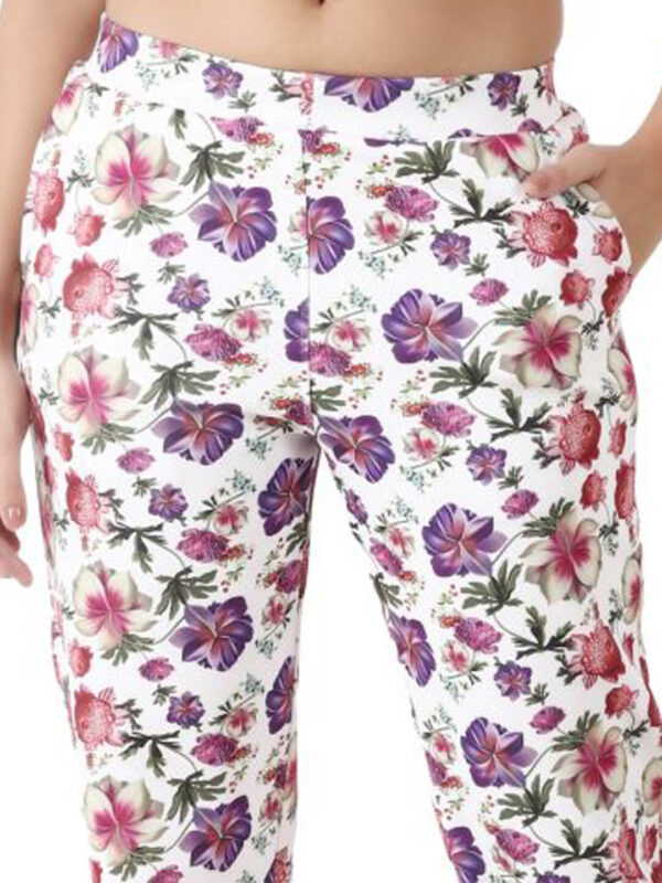 Floral Print Pant Designer Trouser D-6 hazelglow