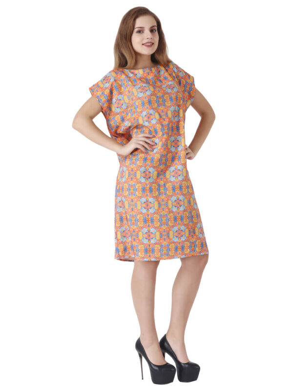 Kaftan Dress Blossom Designer Print D-4 hazelglow