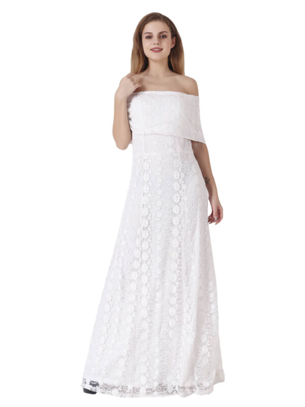 Bohemian Style Off Shoulder Bridesmaid Dress hazelglow 04 Bohemian Style Off Shoulder Bridesmaid Dress hazelglow