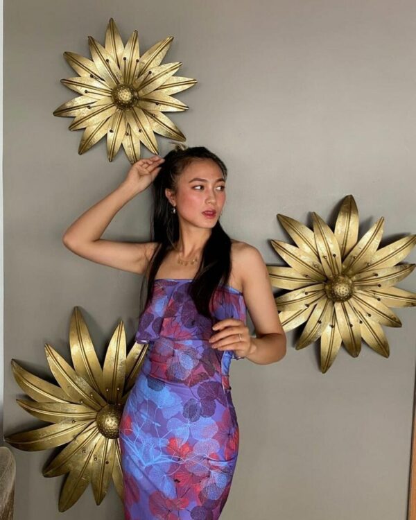 Eksha Kerung Super Model in hazelglow Dress 1 off shoulder dress, Eksha Kerung Super Model,