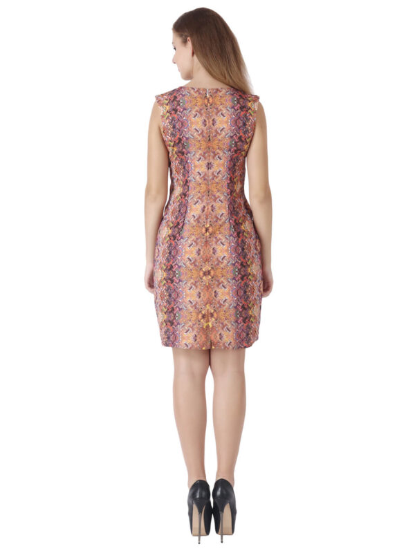 Elegant Tunic Dress Designer Print hazelglow D-1