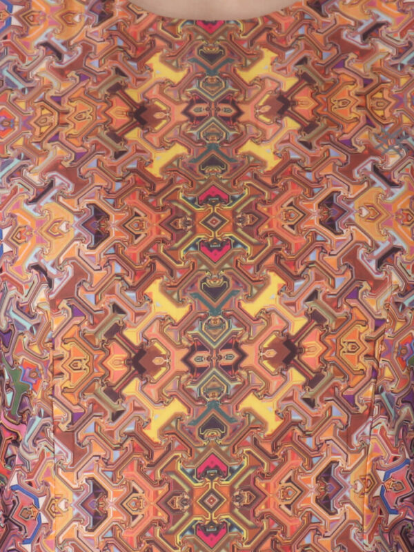 Elegant Tunic Dress Designer Print hazelglow D-1