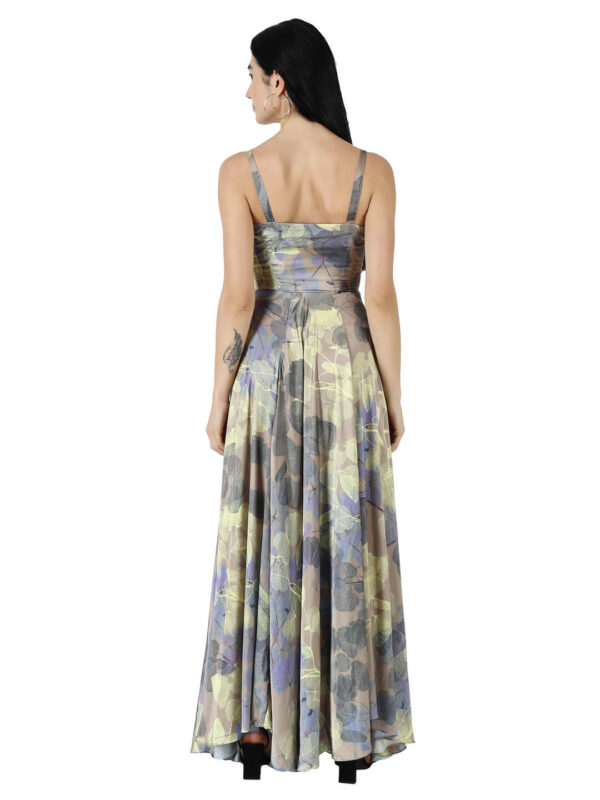 Lady hazelglow Flaunt Canvas Art Foliage Yellow Print by hazelglow D-1 05 Spaghetti Flare Dress Foliage Yellow Print Lady hazelglow Dance D-1