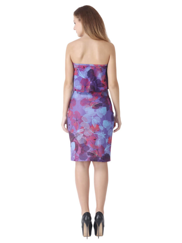 Off Shoulder Ruffel Top Foliage Blue Designer Party Wear hazelglow 05 Off Shoulder Dress Party Wear Ruffel Foliage Blue Designer hazelglow