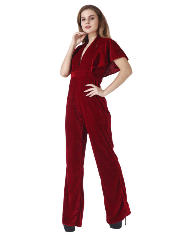 Buy Jumpsuit for Women Party Wear Ruffle Sleeve Stylish Glamorous hazelglow